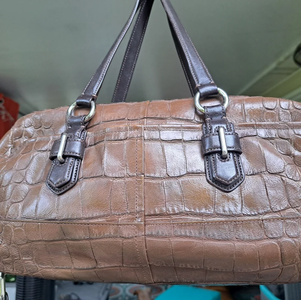 Coach Crocodile Embossed Chelsea Satchel /Crossbody Great Condition - Picture 4 of 14